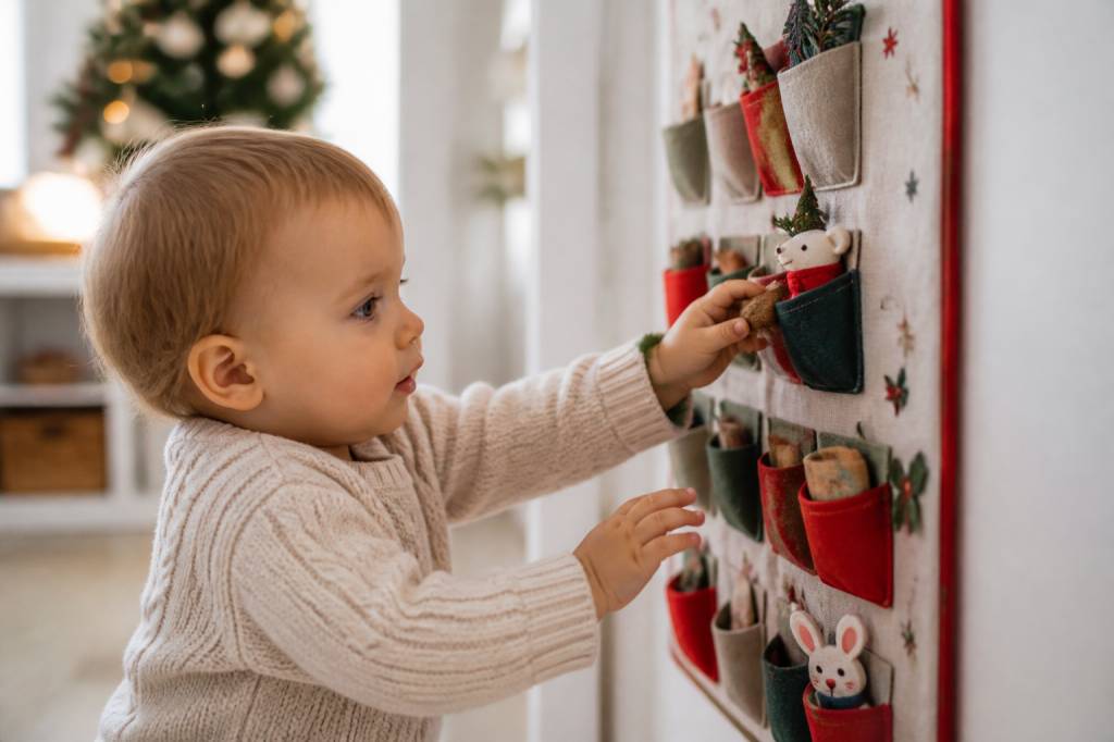 Calendrier de l'avent bébé 18 mois : idées adaptées pour éveiller votre enfant supervisé par un adulte